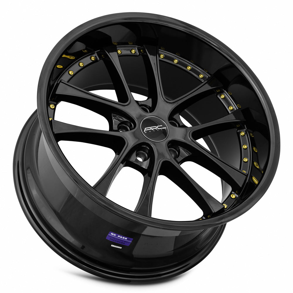Stunning Vors AR5 Wheels - 18x9.5 5x112 Custom Drill ET30 73.1 All Black Gold Rivet