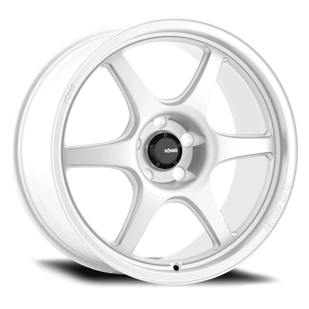 Stunning KONIG HEXAFORM 17X8 4x108 ET40 73.1 Gloss White Wheels - Upgrade Your Ride Now!