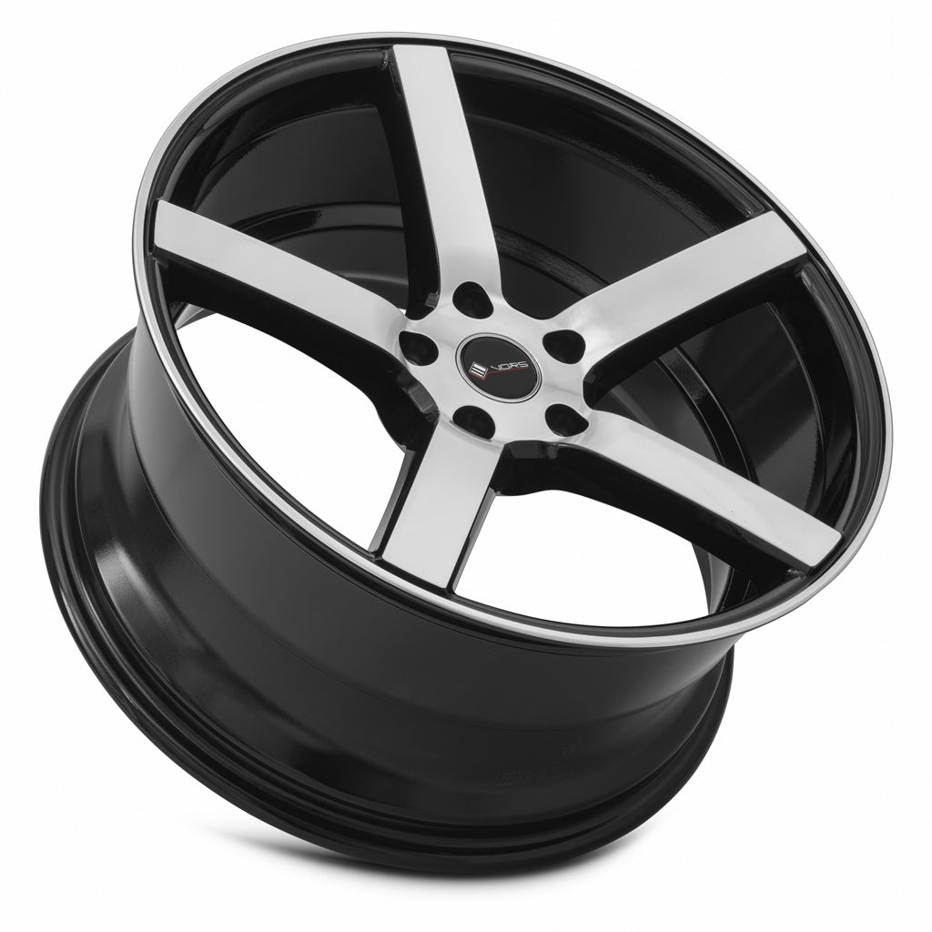 Vors TR5 Wheels - 19x9.5, 5x110 (Custom Drill), ET35, 73.1 Black Machined Face - Upgrade Your Ride Now!