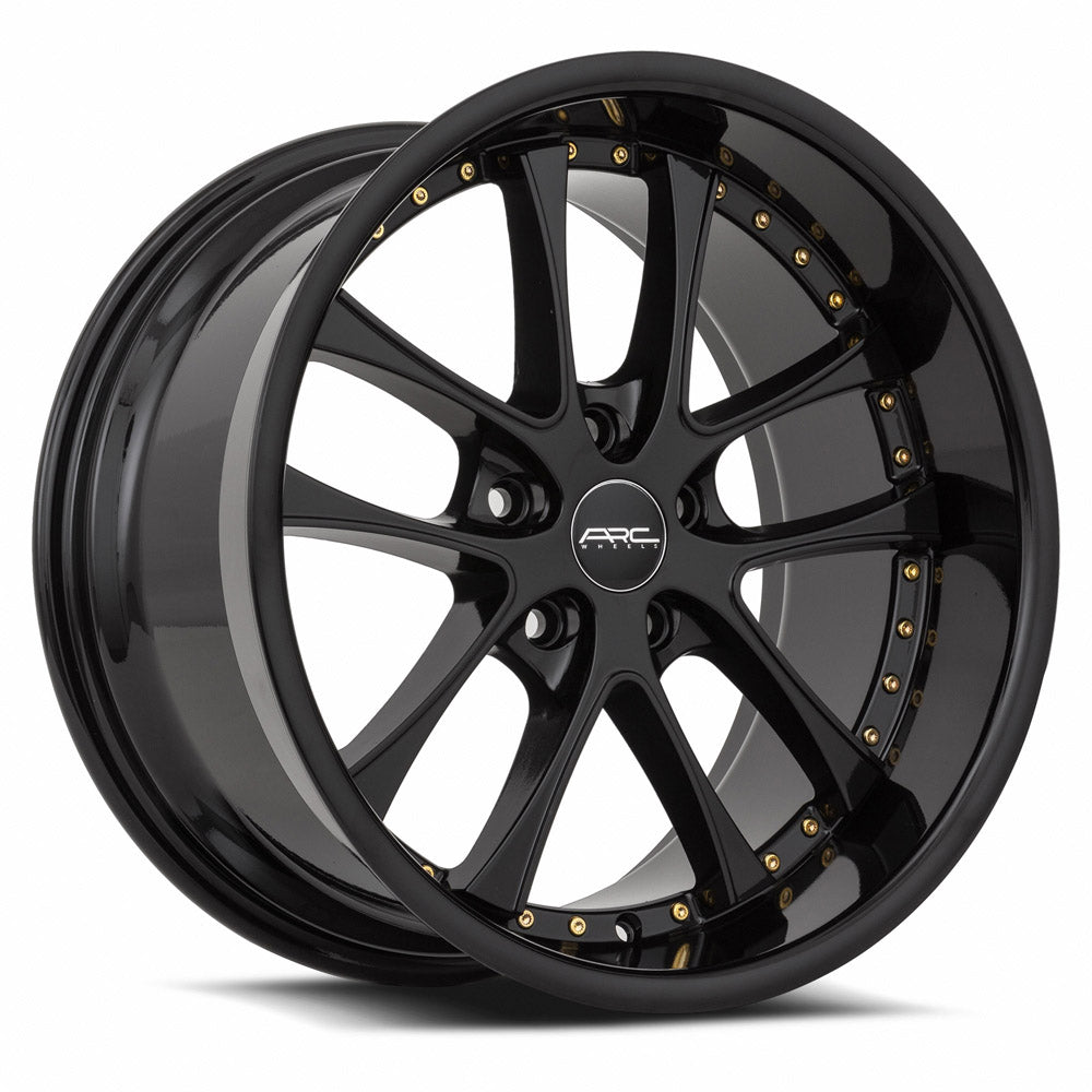 Stunning Vors AR5 Wheels - 18x9.5 5x112 Custom Drill ET30 73.1 All Black Gold Rivet