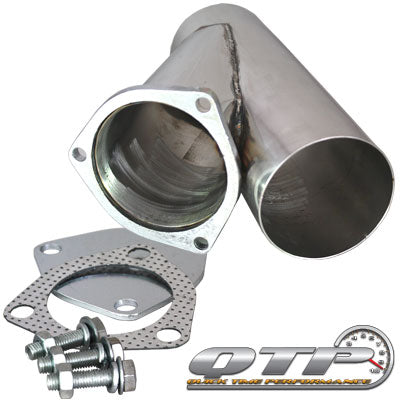 QTP 4.00 Stainless Steel Exhaust Cutout Y-Pipe - Unleash Your Engine's Potential!